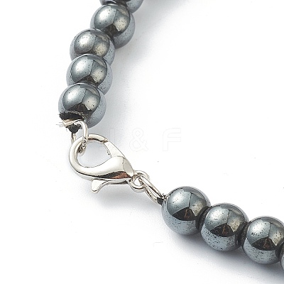 Non-Magnetic Synthetic Hematite & Turquoise Beades 3 Layer Necklaces NJEW-H307-01C-1