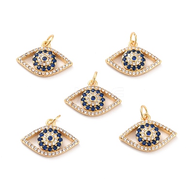 Brass Micro Pave Cubic Zironia Pendants KK-D065-07G-1