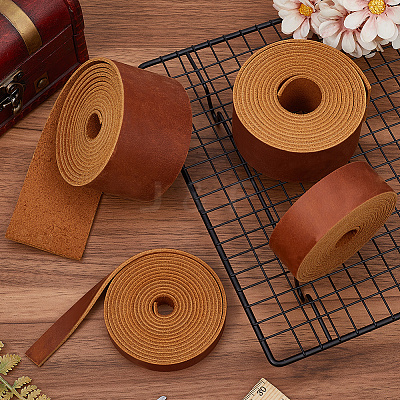 2M Flat AB Grade Cowhide Leather Cord AJEW-WH0479-73E-04-1