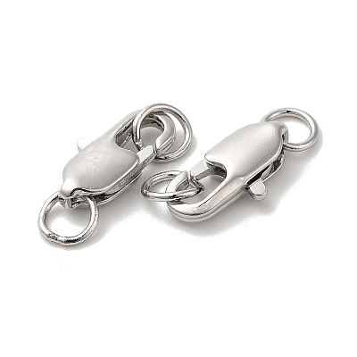 Brass Lobster Claw Clasps KK-P249-05B-P-1