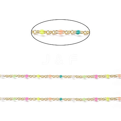 Enamel Oval Link Chains CHC-K014-10G-07-1