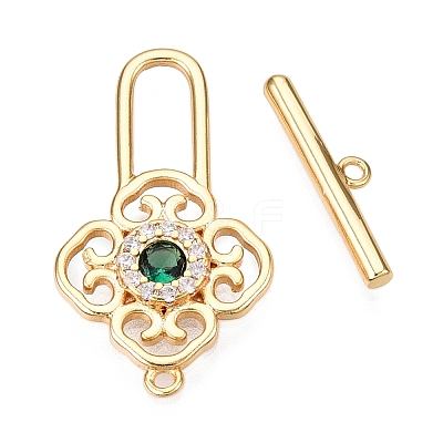 Brass Toggle Clasps KK-N054-150G-1