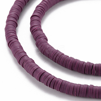 Handmade Polymer Clay Bead Strands X-CLAY-T002-4mm-73-1