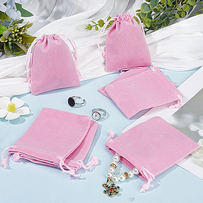 Velvet Jewelry Drawstring Gift Bags ABAG-BBC0001-10B-02-1