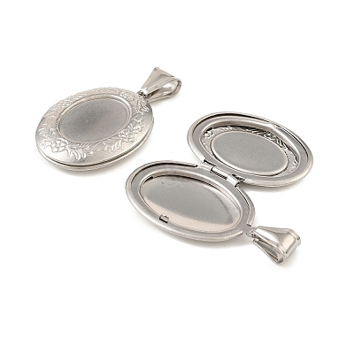 316 Stainless Steel Locket Pendants STAS-K321-07P-1