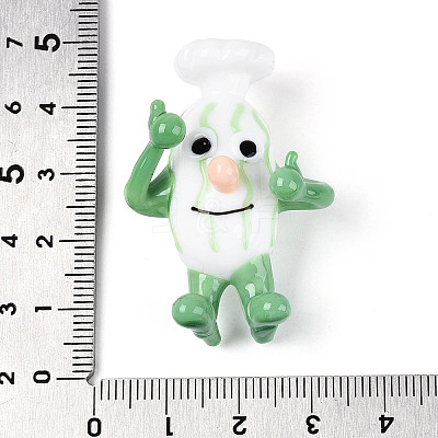 Handmade Lampwork Cartoon Chef Display Decorations LAMP-T025-12E-1
