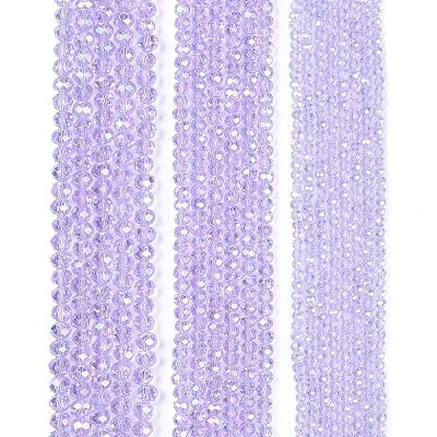 Electroplate Glass Beads Strands X-EGLA-A044-T4mm-B17-1