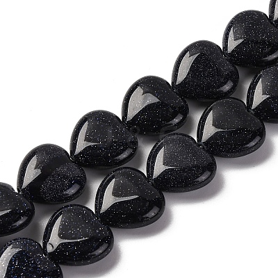Synthetic Blue Goldstone Beads Strands G-I372-A12-02-1