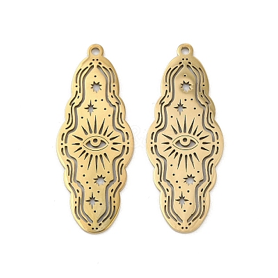 201 Stainless Steel Pendants STAS-U052-02D-G-1
