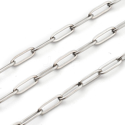 Non-Tarnish 304 Stainless Steel Paperclip Chains STAS-H111-04P-B-1