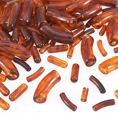 100Pcs 4 Styles Transparent Acrylic Beads MACR-TA0003-03-1