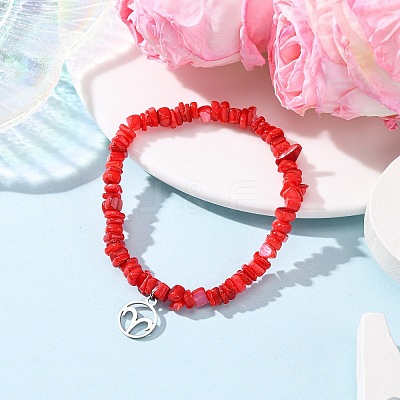 Constellation Non-Tarnish 304 Stainless Steel Charms Bracelets BJEW-JB12480-01-1