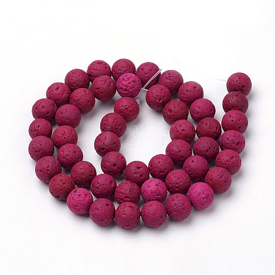 Synthetic Lava Rock Beads Strands G-S247-6mm-M-1-1