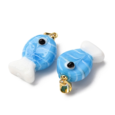 Handmade Lampwork Pendants LAMP-A007-01G-02-04-1