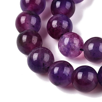 Dyed Natural White Jade Beads Strands G-T138-8mm-210-12-1