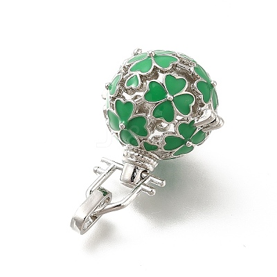 Alloy Enamel Bead Cage Pendants ENAM-M047-01P-A-1