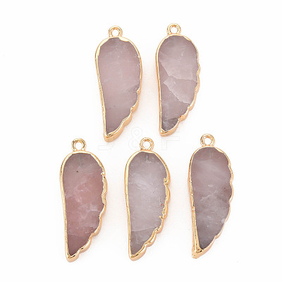 Natural Rose Quartz Pendants G-N326-127-A06-1