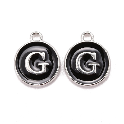 Platinum Plated Alloy Charms X-ENAM-S118-02G-P-1