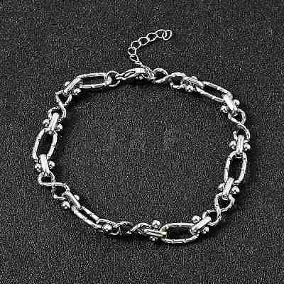 Non-Tarnish 304 Stainless Steel Oval & Infinity Link Chain Bracelets for Women BJEW-K226-14C-P-1