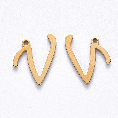 PVD Vacuum Plating 201 Stainless Steel Charms STAS-R105-V-G-1