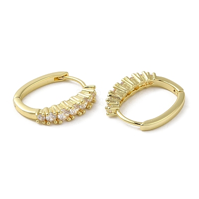 Rack Plating Brass Hoop Earrings with Cubic Zirconia EJEW-Q786-06G-1