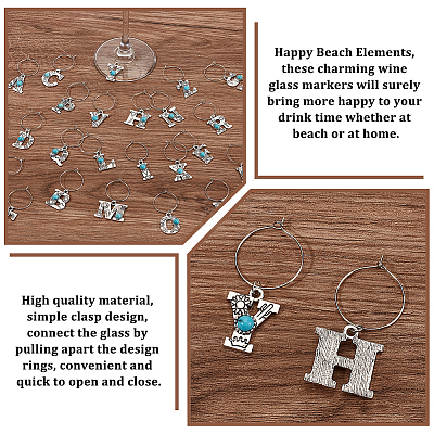 Brass Wine Glass Charms AJEW-GA00015-1