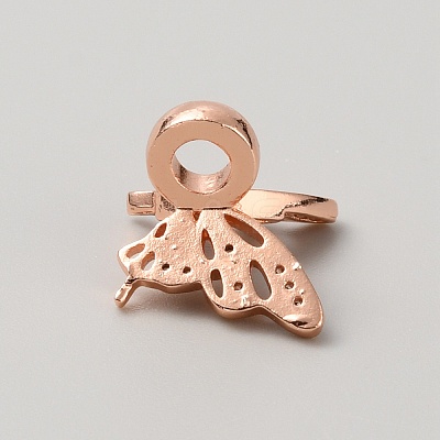 Brass with Cubic Zirconia Pendants KK-WH0081-23RG-1