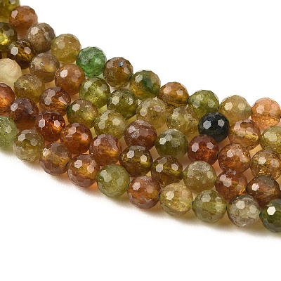 Natural Yellow Green Tourmaline Beads Strands G-Z106-A06-6mm-1