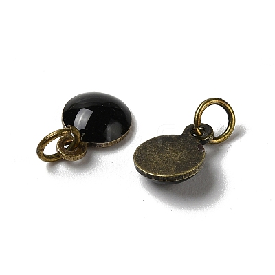Brass Ename Charms KK-H487-22AB-05-1