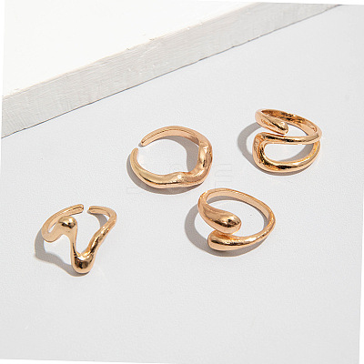 4Pcs Alloy Finger Rings Sets WG7802C-23-1