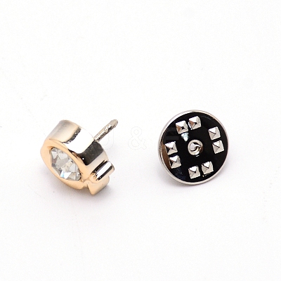 Iron with Acrylic Rhinestone Button Pins for Jeans BUTT-WH0017-11-1