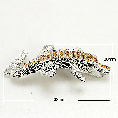 Alloy Rhinestone Links connectors ALRI-H316-02-1