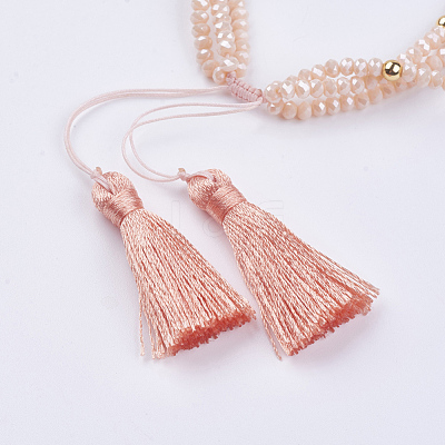 Glass Multi-strand Bracelets BJEW-I237-01D-1