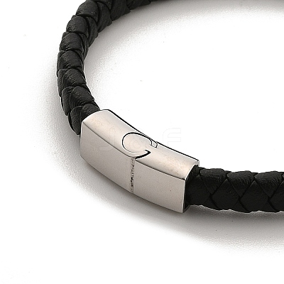 Braided Microfiber Leather Cord Bracelets BJEW-P328-07B-P-1