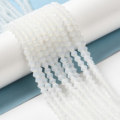 Imitation Jade Frosted Glass Bead Strands EGLA-A039-J2mm-MD05-1