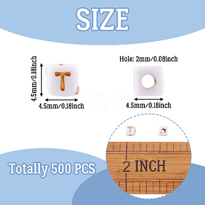 Opaque Acrylic Beads MACR-TAG0001-07T-1