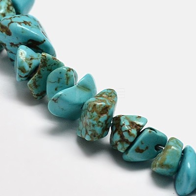 Chips Synthetic Turquoise Beads Strands G-N0134-08A-1