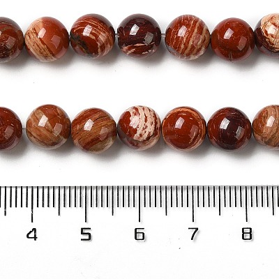 Natural Red Snakeskin Jasper Beads Strands X-G-H298-A02-03-1