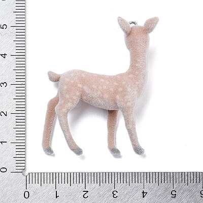 Flocky Resin Pendants RESI-Q002-08B-1