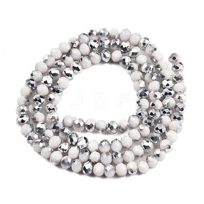 Electroplate Opaque Glass Beads Strands EGLA-A034-P4mm-M20-1
