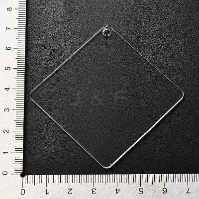 Transparent Acrylic Blank Pendants TACR-Z003-01B-1