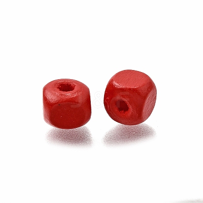 Spray Painted Wooden Beads WOOD-P021-01A-24-1