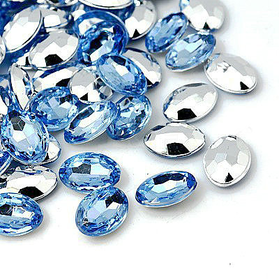 Imitation Taiwan Acrylic Rhinestone Cabochons GACR-A007-10x14mm-M-1