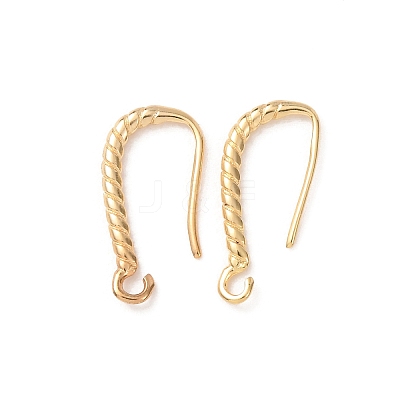 Brass Earring Hooks KK-G604-02G-1