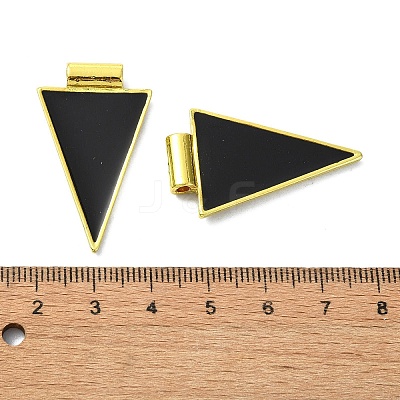Brass Enamel Pendants KK-R157-10G-1