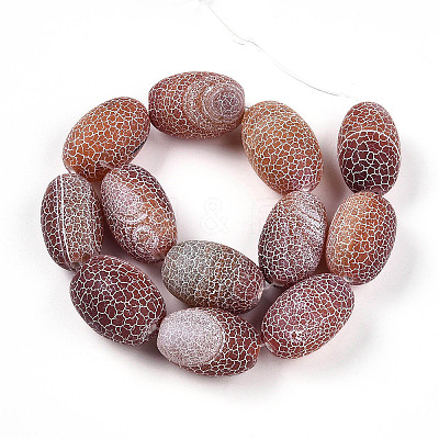 Natural Weathered Agate Beads Strands G-N344-43-1
