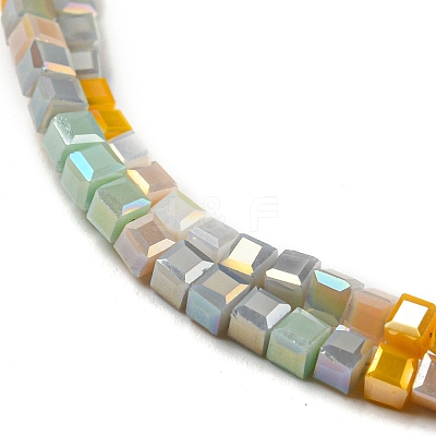 Electroplate Glass Beads Strands EGLA-F121-FR-B02-1