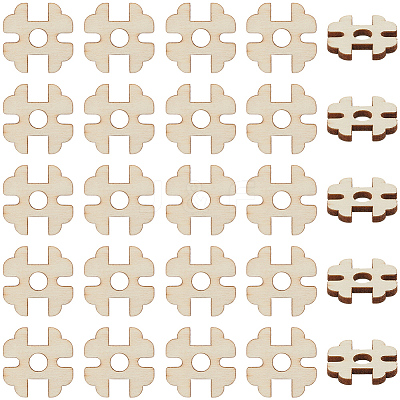 1 Set 1-Hole Wood Buttons BUTT-CY0001-16B-1