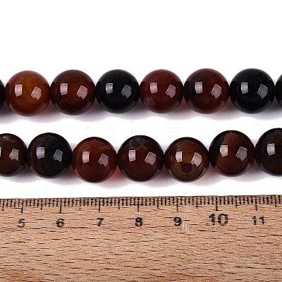 Dyed Natural Agate Beads Strands G-Q606-12MM-A03-1