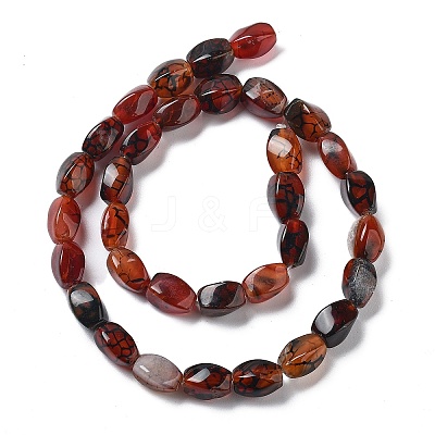 Natural Dragon Veins Agate Beads Strands G-G172-01P-1